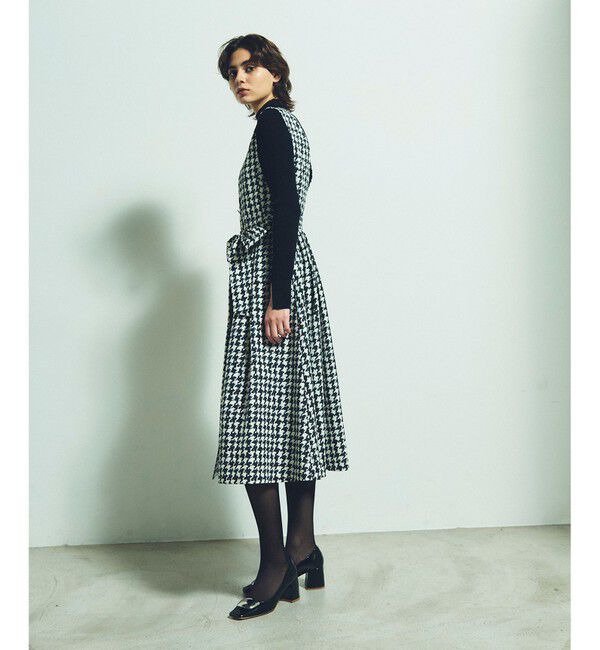 Grace Class「ハウンドトゥースジャンパースカート」|ワンピース|