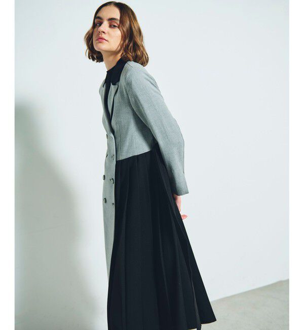 Grace Class「ウールタッチバイカラードレス」|ワンピース|