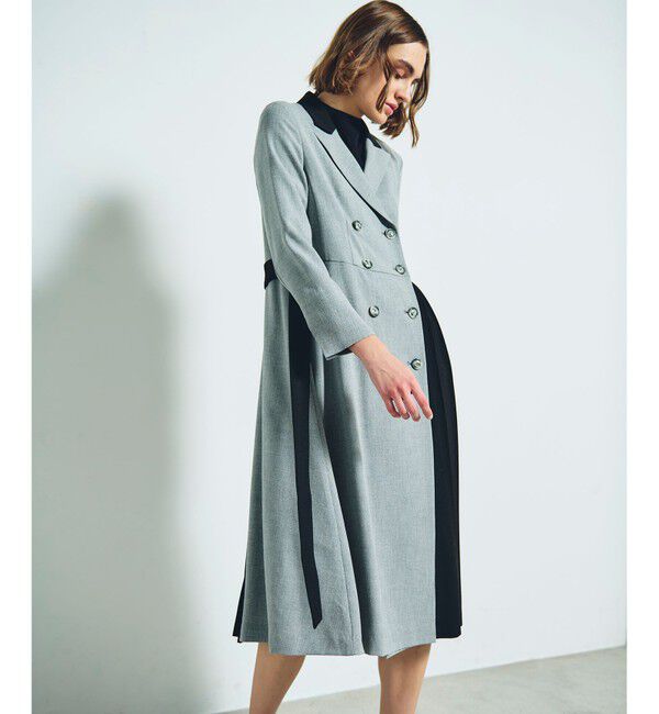 Grace Class「ウールタッチバイカラードレス」|ワンピース|