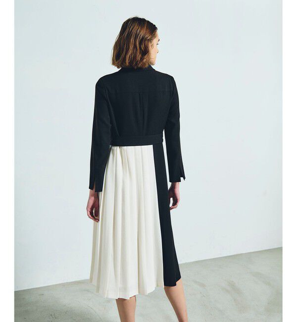 Grace Class「ウールタッチバイカラードレス」|ワンピース|