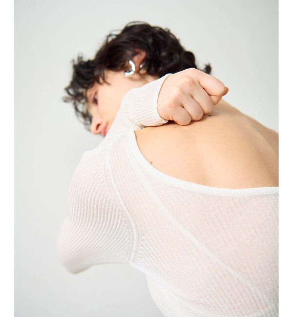 Grace Class「ラメシアーリブニットトップ」|ニット・セーター|