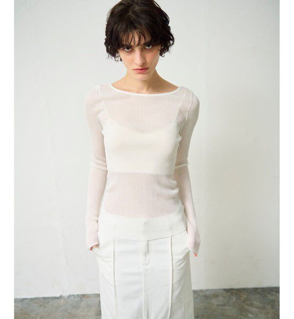 Grace Class「ラメシアーリブニットトップ」|ニット・セーター|