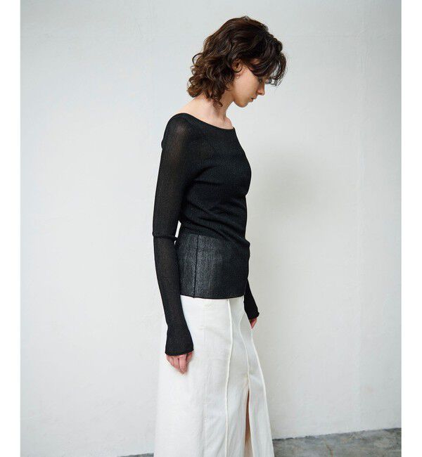 Grace Class「ラメシアーリブニットトップ」|ニット・セーター|