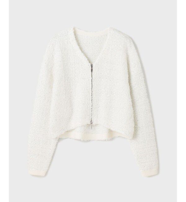 Diagram「ツイードニットzipカーディガン」|カーディガン|