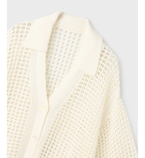 GRACE CONTINENTAL「メッシュスキッパーニットカーディガン」|カーディガン|