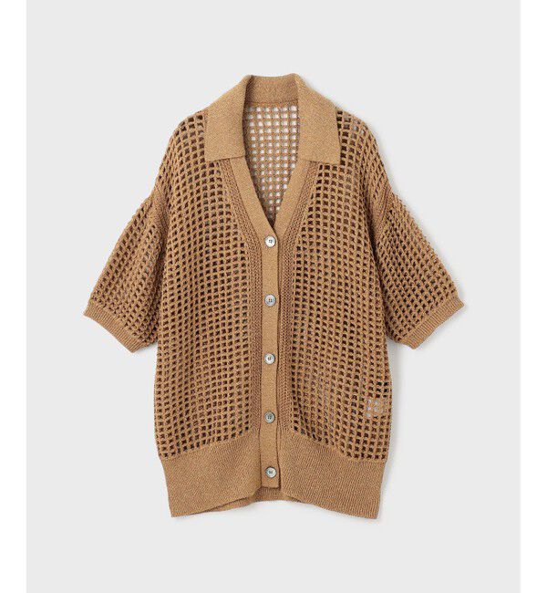 GRACE CONTINENTAL「メッシュスキッパーニットカーディガン」|カーディガン|