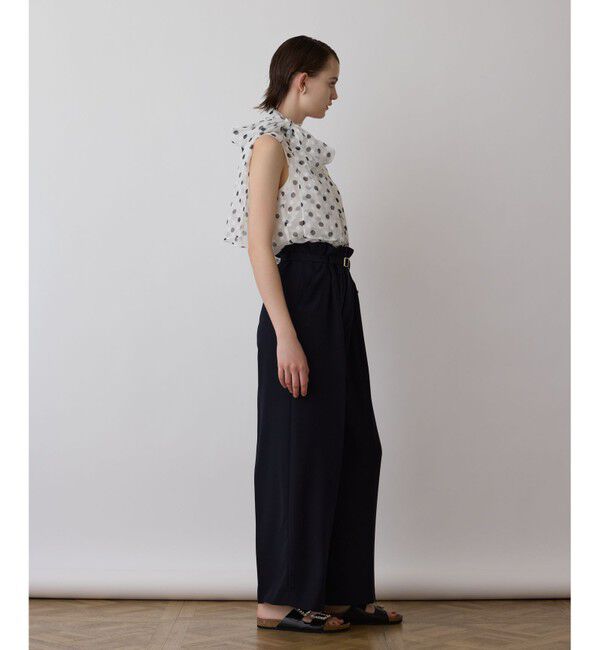 GRACE CONTINENTAL「ドットオパールボウタイノースリーブ」|シャツ・ブラウス|