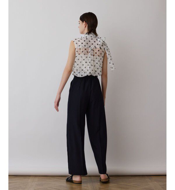 GRACE CONTINENTAL「ドットオパールボウタイノースリーブ」|シャツ・ブラウス|