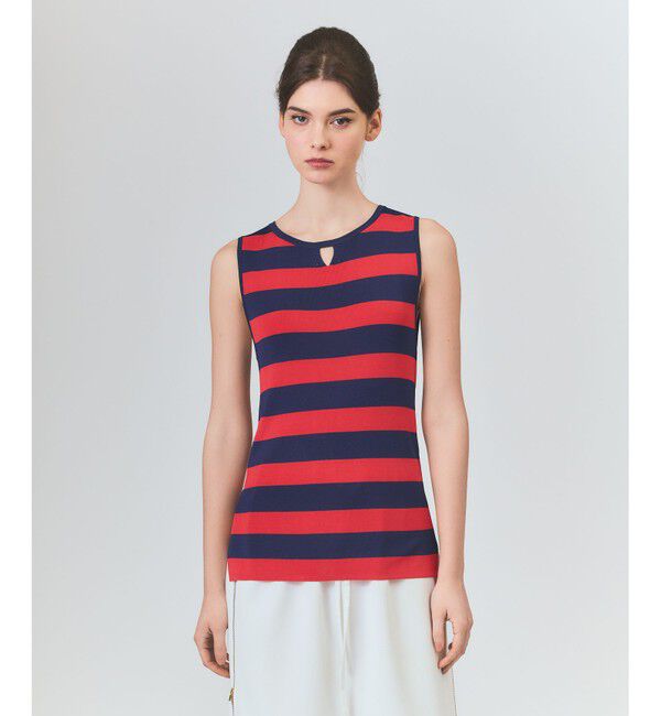 Grace Class「ラインニットノースリーブ」|その他|レッド