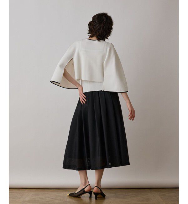 GRACE CONTINENTAL「バイカラースリットニットカーディガン」|カーディガン|