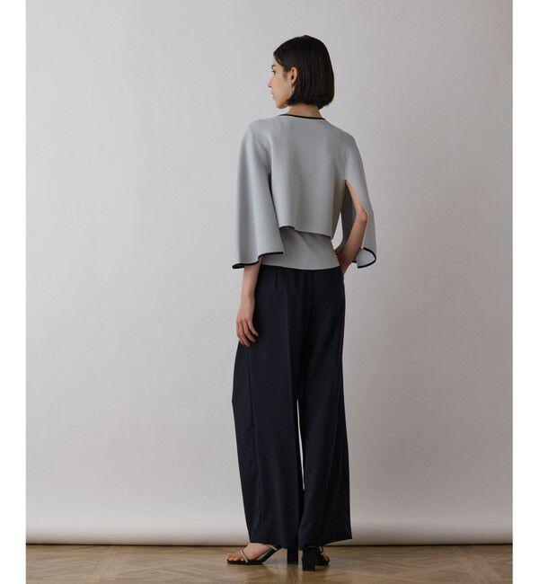 GRACE CONTINENTAL「バイカラースリットニットカーディガン」|カーディガン|