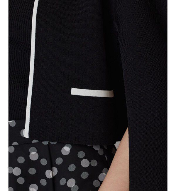 GRACE CONTINENTAL「バイカラースリットニットカーディガン」|カーディガン|