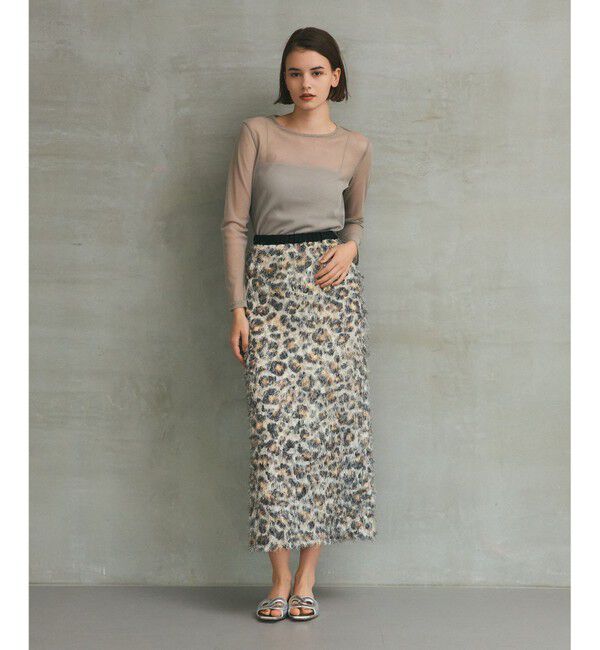 Grace Class「フェザーレオパードスカート」|スカート|