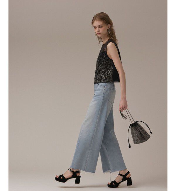 GRACE CONTINENTAL「ビーズ刺繍トップ」|Tシャツ・カットソー|