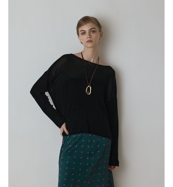 Diagram「フロッキーオーバーカットトップ」|Tシャツ・カットソー|ブラック