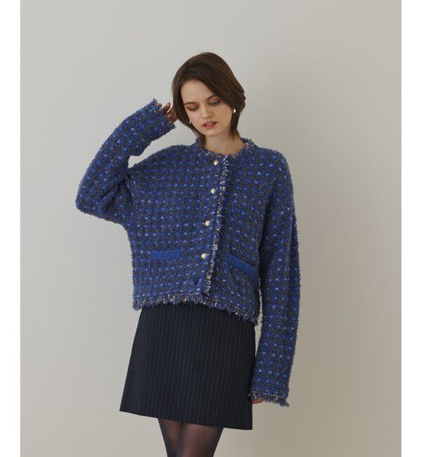 Diagram「ツイードニットショートカーディガン」|カーディガン|