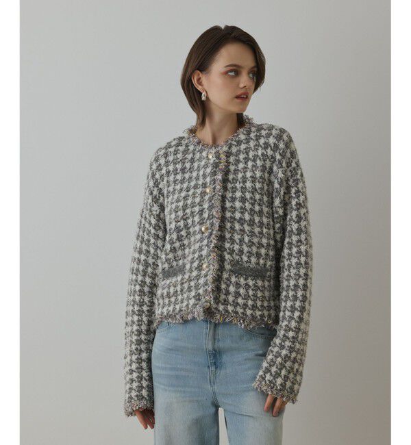 Diagram「ツイードニットショートカーディガン」|カーディガン|
