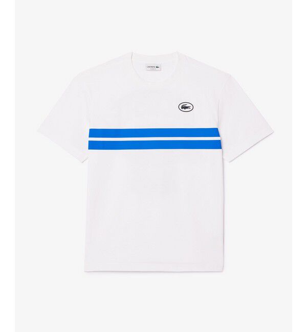 LACOSTE「フロントボーダーバックプリントTシャツ」|Tシャツ・カットソー|
