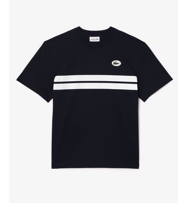 LACOSTE「フロントボーダーバックプリントTシャツ」|Tシャツ・カットソー|