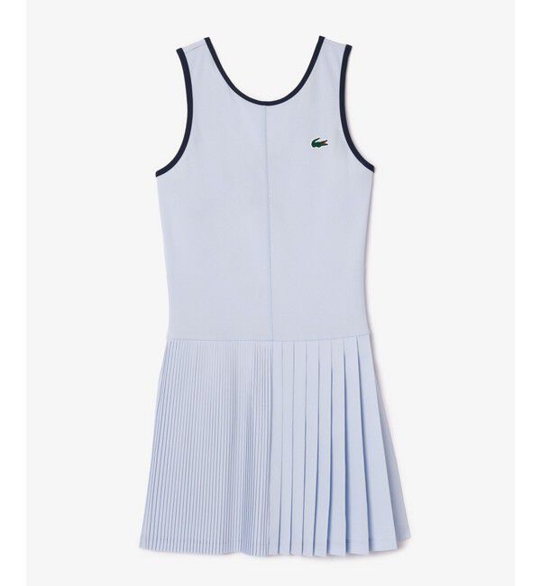 LACOSTE「ウルトラストレッチ鹿の子 アシンメトリープリーツスカートテニスドレス」|ワンピース|