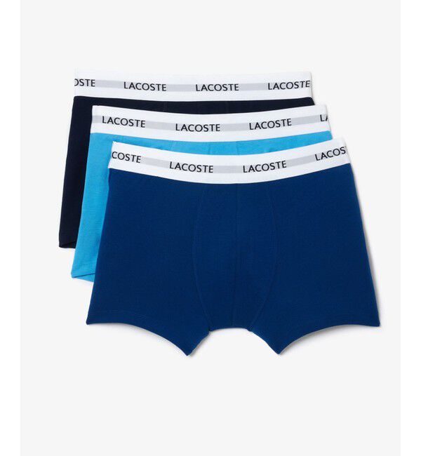 LACOSTE「エッセンシャルトランクショーツグラデーション3色セット」|インナー|ダークブルー