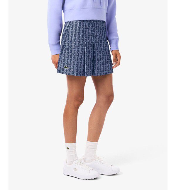 LACOSTE「ハイストレッチ ウルトラドライチェックゴルフスカート インナー付き」|スカート|ネイビー