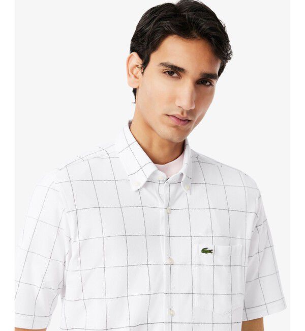 LACOSTE「ウィンドウペーンチェックジャージシャツ」|シャツ・ブラウス|