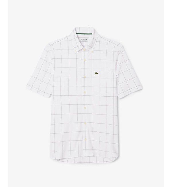 LACOSTE「ウィンドウペーンチェックジャージシャツ」|シャツ・ブラウス|