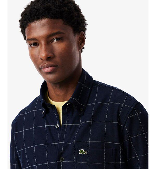 LACOSTE「ウィンドウペーンチェックジャージシャツ」|シャツ・ブラウス|