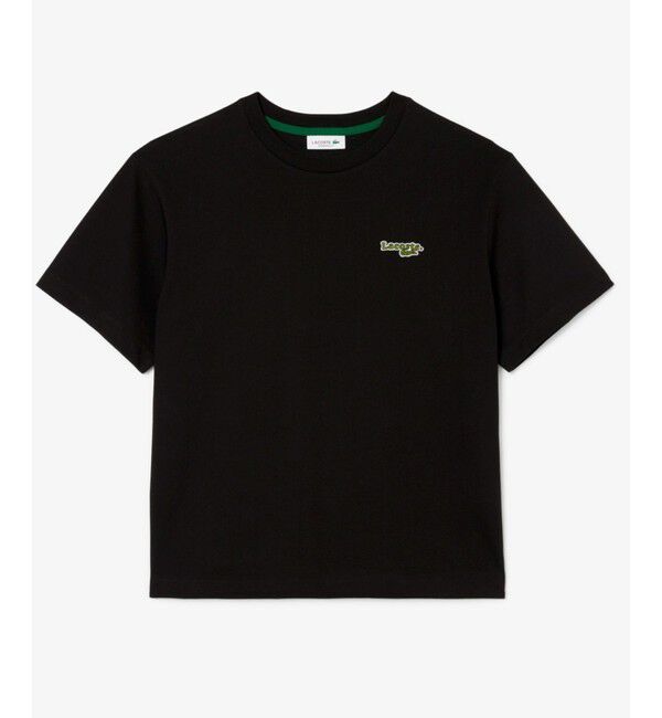 LACOSTE「ネーム＆ワニロゴパッチオーバーサイズ半袖Tシャツ」|Tシャツ・カットソー|