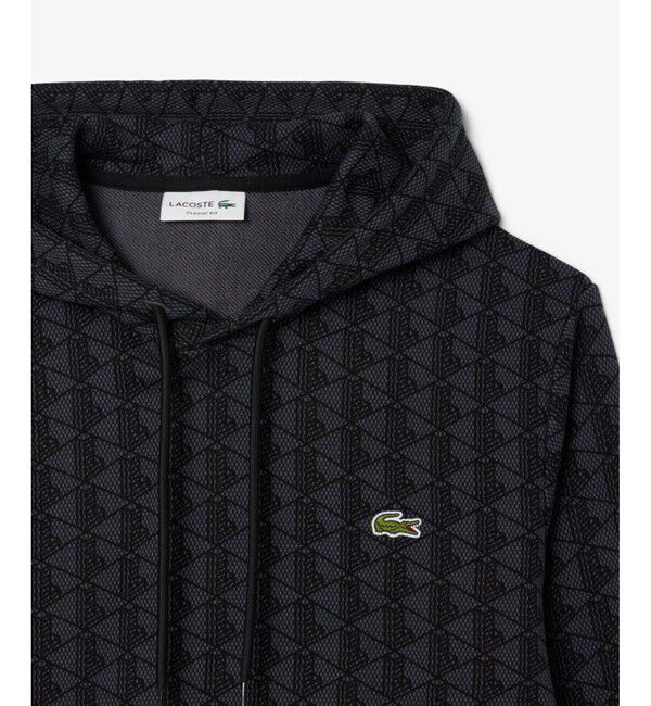 LACOSTE「オールオーバーモノグラムスウェットフーディー」|パーカー|