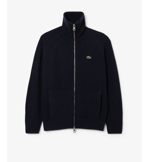 LACOSTE「ミドルゲージハイネックジップウールセーター / ドライバーズニット」|ニット・セーター|