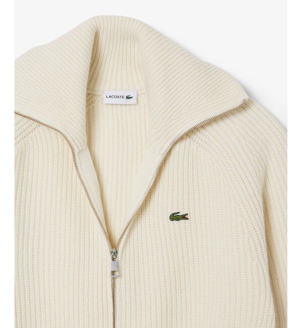LACOSTE「ミドルゲージハイネックジップウールセーター / ドライバーズニット」|ニット・セーター|