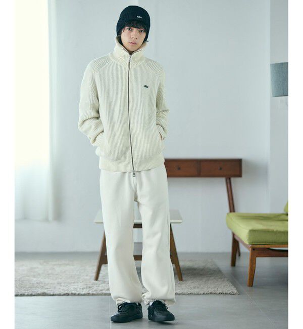 LACOSTE「ミドルゲージハイネックジップウールセーター / ドライバーズニット」|ニット・セーター|
