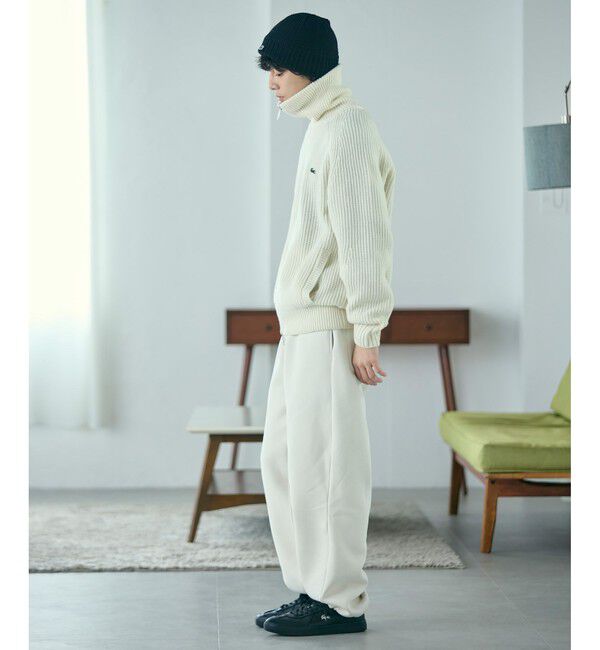 LACOSTE「ミドルゲージハイネックジップウールセーター / ドライバーズニット」|ニット・セーター|
