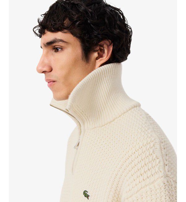 LACOSTE「ローゲージハーフジップニットセーター」|ニット・セーター|
