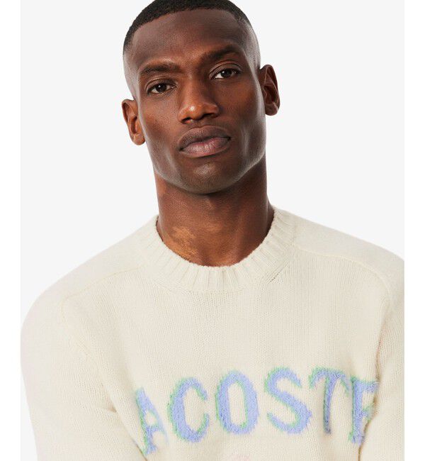 LACOSTE「ブランドネームロゴシャギーニッティングセーター」|ニット・セーター|