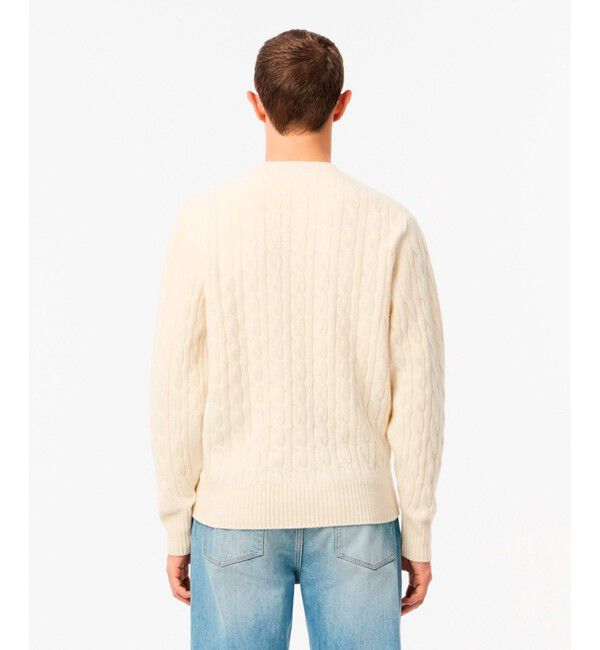 LACOSTE「ミドルゲージ ウールケーブルニット」|ニット・セーター|