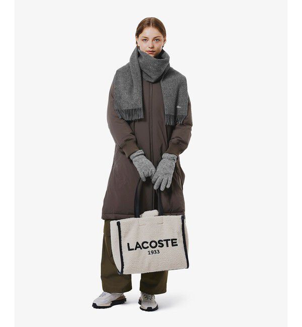 LACOSTE「リサイクル紡毛パイルグローブ」|手袋|