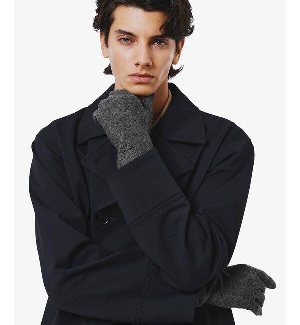 LACOSTE「カシミヤブレンドウールジャージグローブ」|手袋|