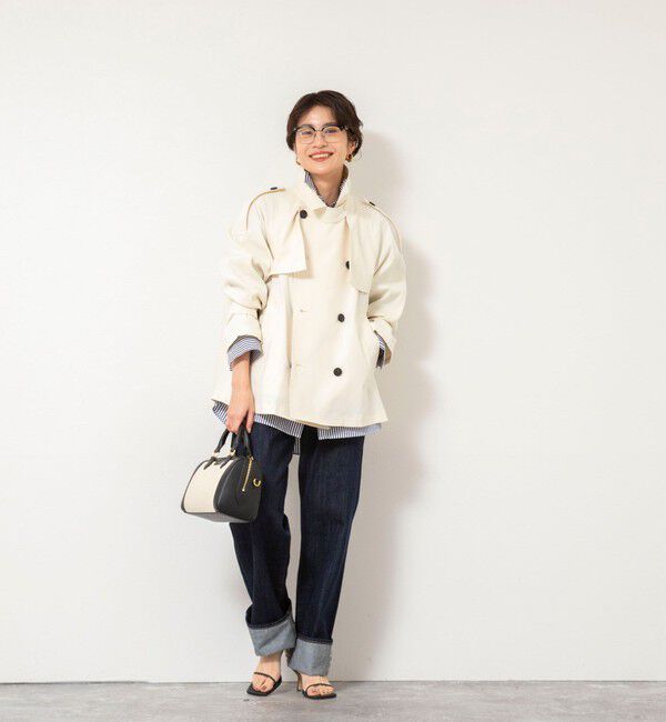 NOLLEY'S「NMPウォッシャブルショートトレンチコート」|ブルゾン・スタジャン|