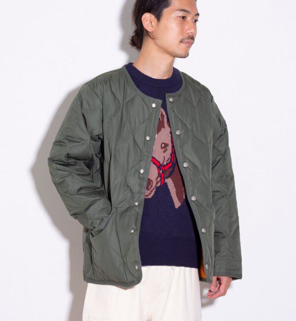 GLOSTER「【TAION/タイオン】GLOSTER別注 ミリタリーライナージャケット ノーカラーMA-1 M65」|ダウン|