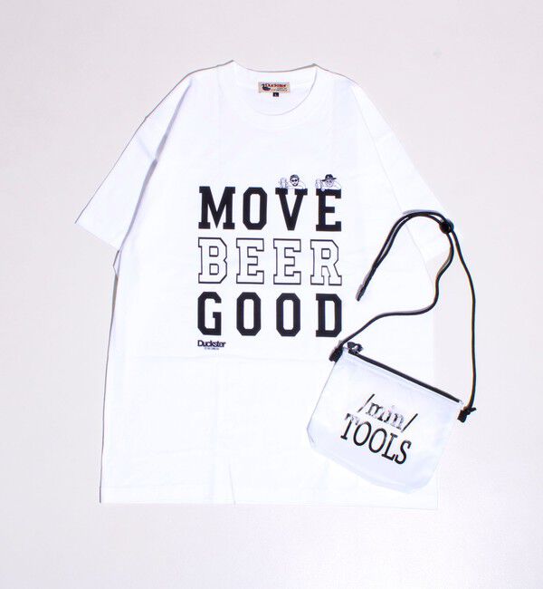 FREDY MAC「【Duckster/ダックスター】6.6オンス 度詰め天竺 ワンマイルTシャツ＆サコッシュ」|Tシャツ・カットソー|ホワイト