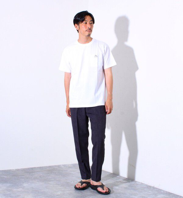 GLOSTER「【GLOSTER/グロスター】オープンエンド天竺フレブルポケT クルーネックTシャツ」|Tシャツ・カットソー|