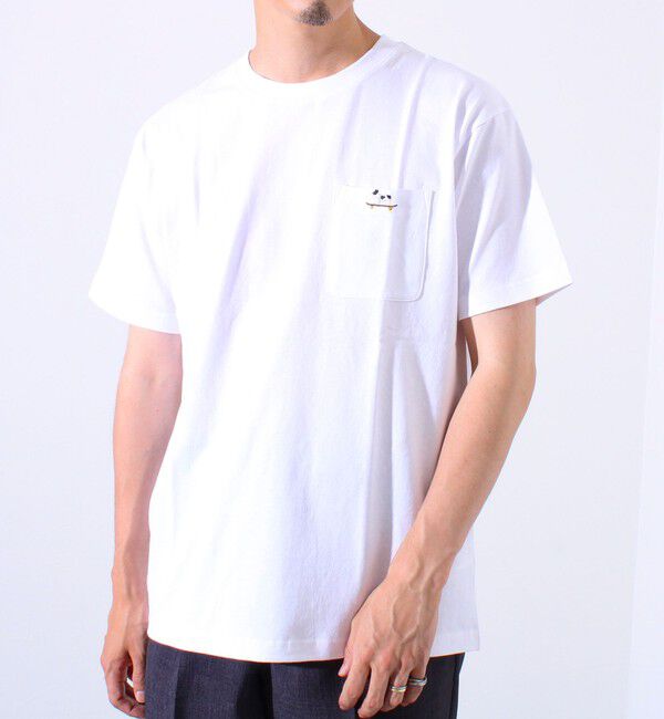 GLOSTER「【GLOSTER/グロスター】オープンエンド天竺フレブルポケT クルーネックTシャツ」|Tシャツ・カットソー|