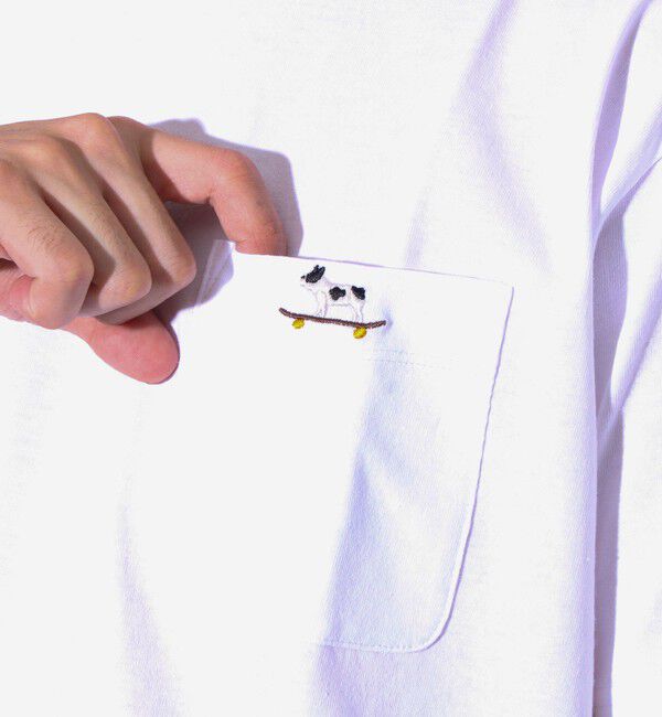 GLOSTER「【GLOSTER/グロスター】オープンエンド天竺フレブルポケT クルーネックTシャツ」|Tシャツ・カットソー|