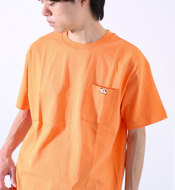 GLOSTER「【GLOSTER/グロスター】オープンエンド天竺フレブルポケT クルーネックTシャツ」|Tシャツ・カットソー|