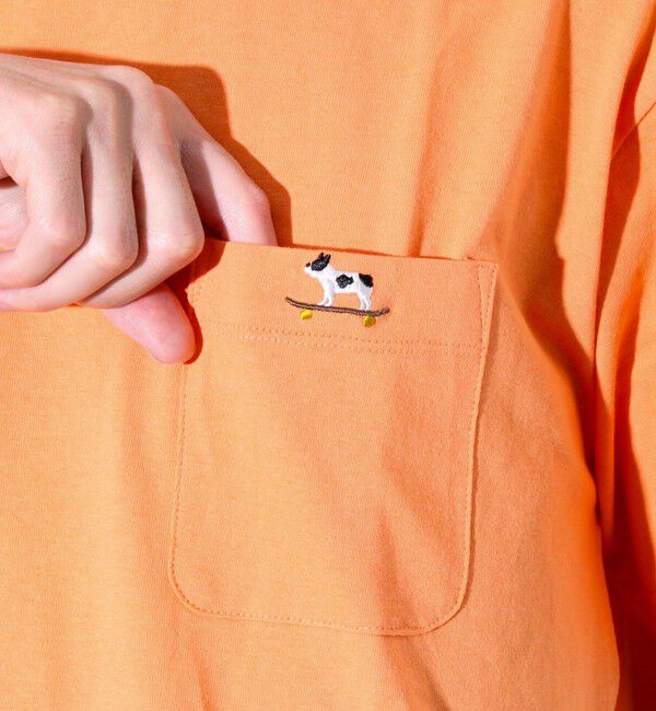 GLOSTER「【GLOSTER/グロスター】オープンエンド天竺フレブルポケT クルーネックTシャツ」|Tシャツ・カットソー|