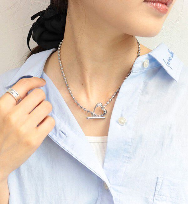 fredy emue「ハートマンテルボールチェーンネックレス」|ネックレス|シルバー