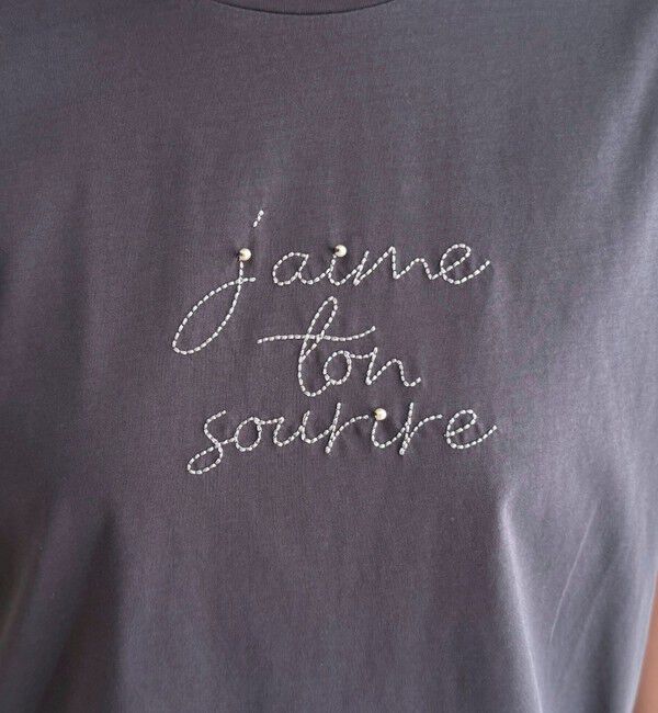 fredy emue「パールロゴシルケット半袖Tシャツ」|Tシャツ・カットソー|